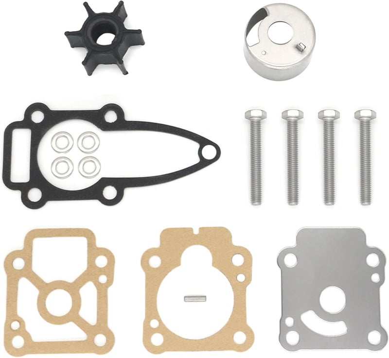 QUICKMARINER 803750A03 Water Pump Impeller Repair Kit for Mercury Marine & Nissan Tohatsu 8 9.8 9.9 HP Outboard Motor Replacement 3B2-87322-2 46-803750A03 - Image 5